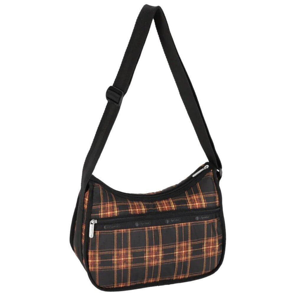 NEW Le Sportsac Classic Hobo in Black and Yellow Classic Tartan Plaid